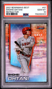 Shohei Ohtani 2021 Bowman's Best Refractor PSA 10
