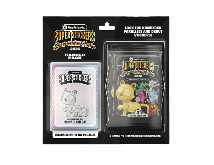 2026 VeeFriends Super Stickers Spectacular Series Hanger Pack (White Ice Parallels)