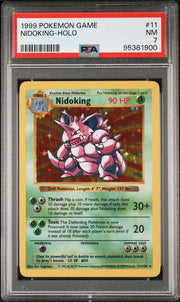 Nidoking 1999 Pokemon Shadowless holo #11/102 PSA 7