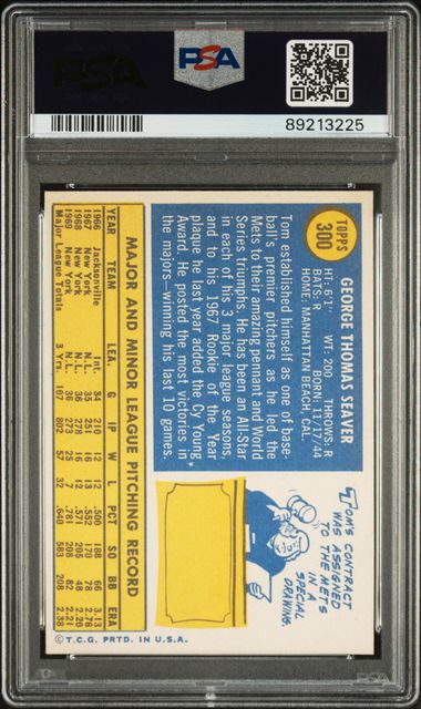 Tom Seaver 1970 Topps 