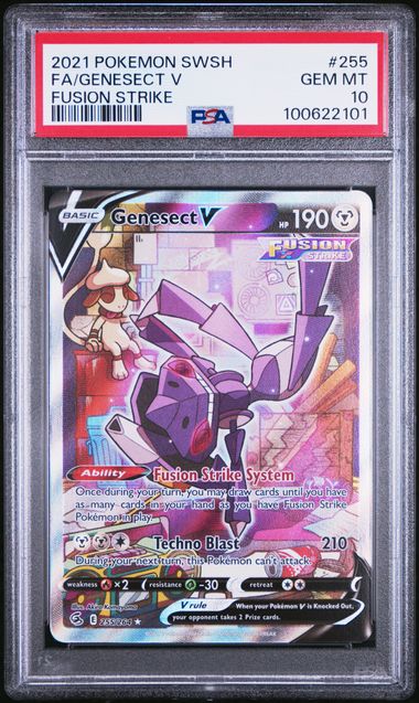 Genesect V 2021 Pokemon Fusion Strike #255/264 PSA 10