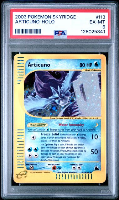 Articuno 2003 Pokemon Skyridge holo #HS/H32 PSA 6