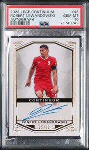 Robert Lewandowski 2022 Leaf Continuum Auto #'d 25/30 PSA 10