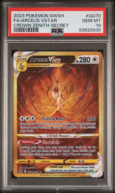 Arceus VSTAR Full Art secret rare 2023 Pokemon Crown Zenith PSA 10