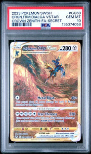 Origin Forme Dialga Vstar Pokémon Crown Zenith Secret Rare #GG68/GG70 PSA 10