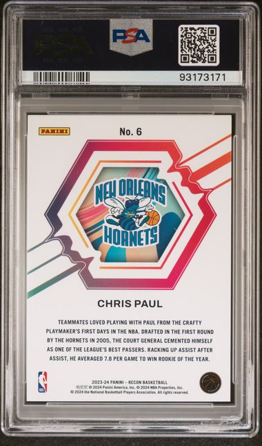 Chris Paul 2023 Panini Recon Rookie Review - Effect #'d 09/25 PSA 10