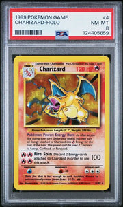 Charizard Pokemon Base Set Holo #4/102 PSA 8