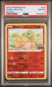Numel (Ditto) 2022 Pokemon Go reverse foil #013/078 PSA 8