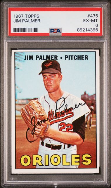 Jim Palmer 1967 Topps #475 PSA 6