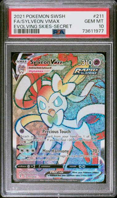 Sylveon Vmax Pokémon Evolving Skies Rainbow Secret Rare 