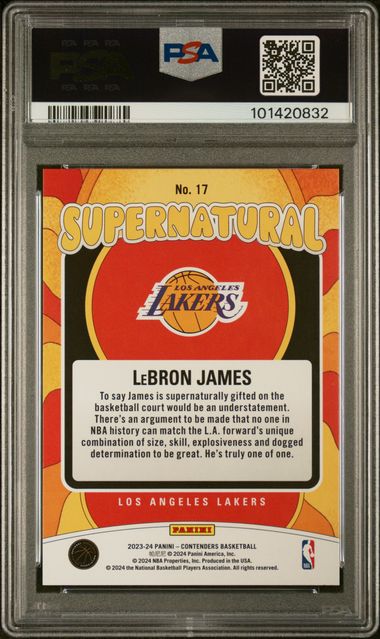 LeBron James 2023 Panini Contenders Supernatural PSA 10