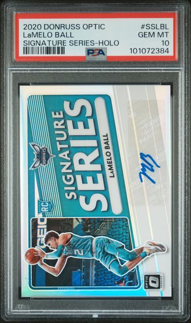 Lamelo Ball 2020 Donruss Optic Rookie Signature Series Holo PSA 10