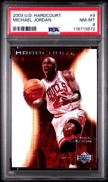 Michael Jordan 2003 Upper Deck Hardcourt #9 PSA 8