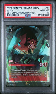 Scar 2024 Disney Lorcana Set Championship Prize PSA 10