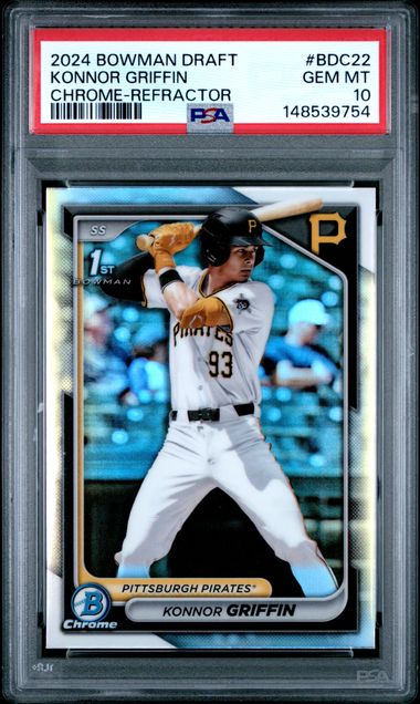 Konnor Griffin 2024 1st Bowman Draft Chrome Refractor PSA 10