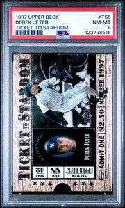 Derek Jeter 1997 Upper Deck Ticket to Stardom PSA 8