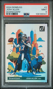 Josh Allen 2024 Panini Donruss Downtown #2 PSA 9