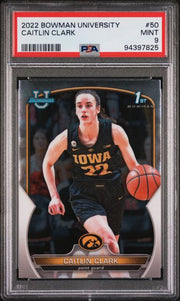 Caitlin Clark 2022 Bowman University 1st Bowman PSA 9
