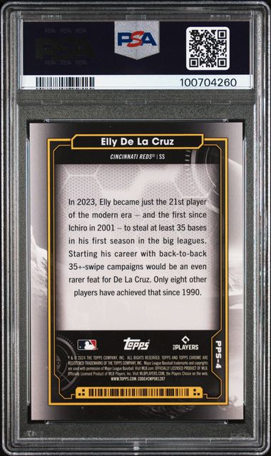 Elly De La Cruz 2024 Topps Chrone Cosmic Planetary Pursuit The Sun PSA 9