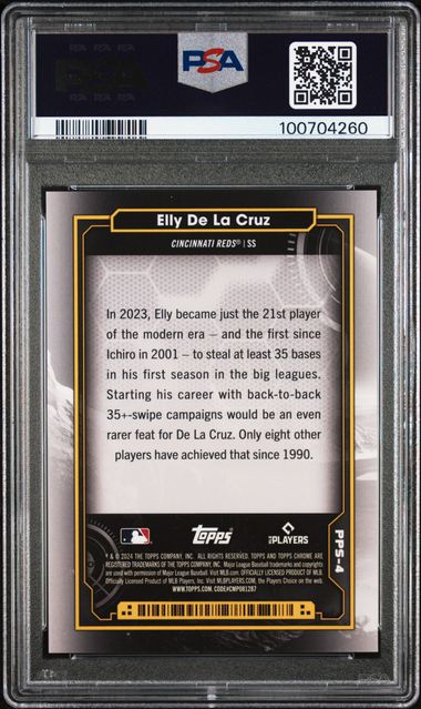 Elly De La Cruz 2024 Topps Chrone Cosmic Planetary Pursuit The Sun PSA 9