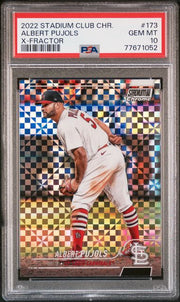 Albert Pujols 2022 Topps Stadium Club Chrome X-Fractor PSA 10