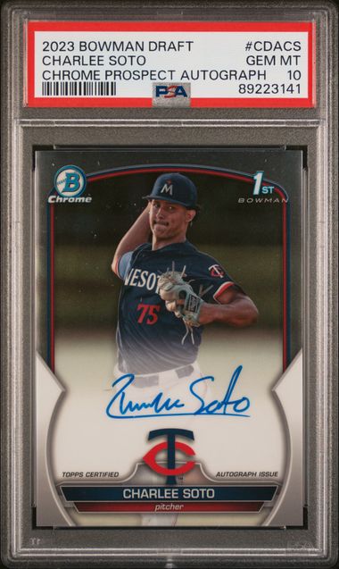 Charlee Soto 2023 1st Bowman Draft autograph PSA 10