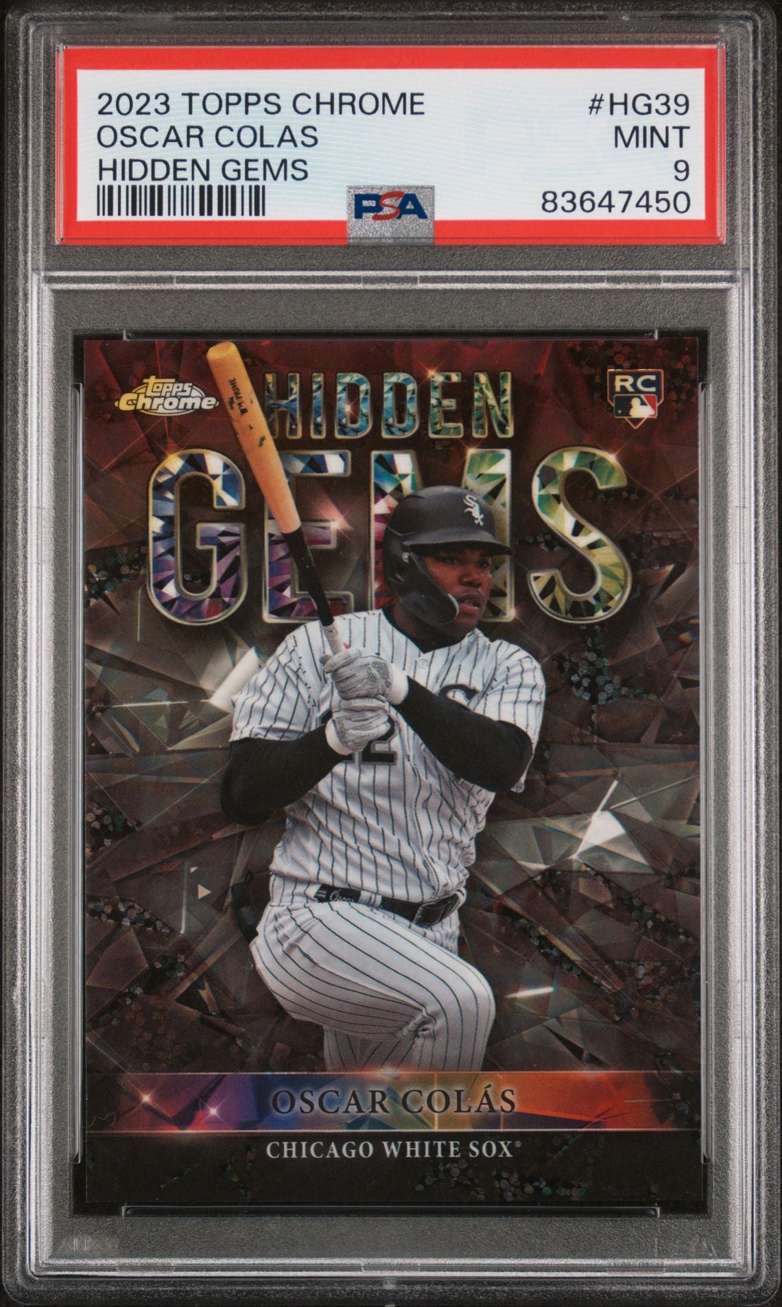 Oscar Colas 2023 Topps Chrome Hidden Gems SSP PSA 9
