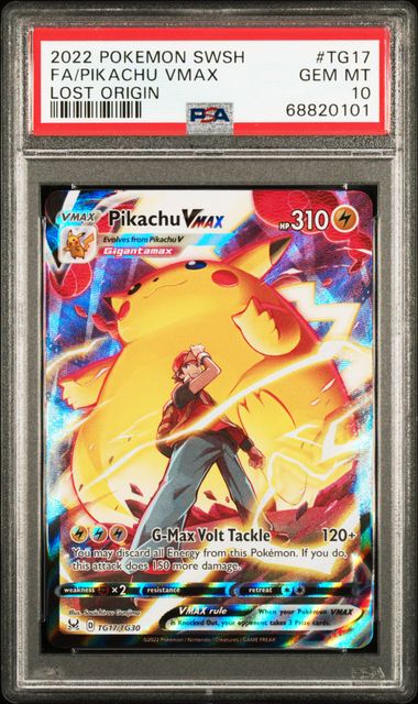 Pikachu 2022 Pokemon Lost Origin Trainer Gallery #TG17/TG30 PSA 10