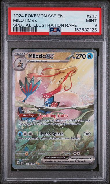 Milotic ex Pokémon Surging Sparks Special Illustration Rare #237/191 PSA 9
