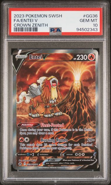 Entei V Pokémon Crown Zenith Ultra Rare 