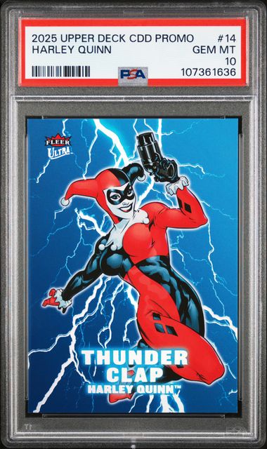 Harley Quinn 2025 Upper Deck CDD Promo Thunder Clap #14 PSA 10
