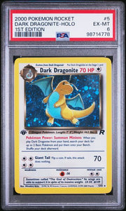 Dark Dragonite Pokémon Team Rocket 1st Edition Holo Rare #5/82 PSA 6