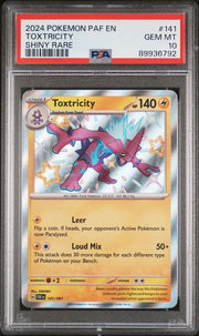 Toxtricity 2024 Pokemon Paldean Fates Shiny rare #141/091 PSA 10