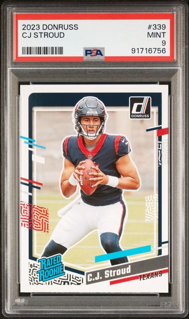 CJ Stroud 2023 Panini Donruss Rated Rookie PSA 9