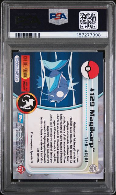 Magikarp 2000 Topps Pokemon TV Animation Series 3 foil PSA 9