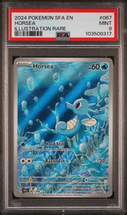 Horsea #67 Pokemon Shrouded Fable Illustration Rare PSA 9
