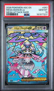 Mega Diancie ex Pokémon Ascended Heroes Mega Attack Rare #267/217 PSA 10