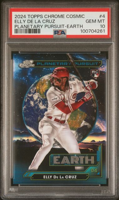 Elly De La Cruz 2024 Topps Chrone Cosmic Planetary Pursuit Earth PSA 10