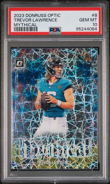 Trevor Lawrence 2023 Donruss Optic Mythical SSP PSA 10