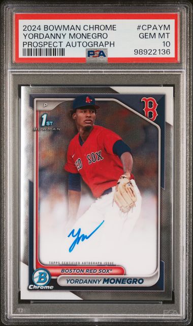 Yordanny Monegro 2024 1st Bowman Chrome autograph PSA 10