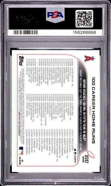 Shohei Ohtani 2022 Topps Chrome Update Sapphire Edition PSA 10