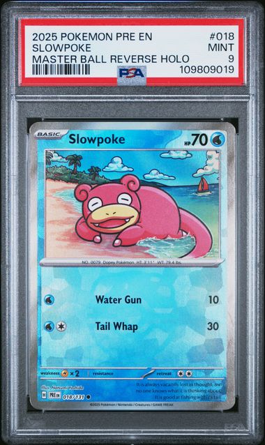 Slowpoke 2025 Pokemon Prismatic Evolution Master Ball reverse holo 