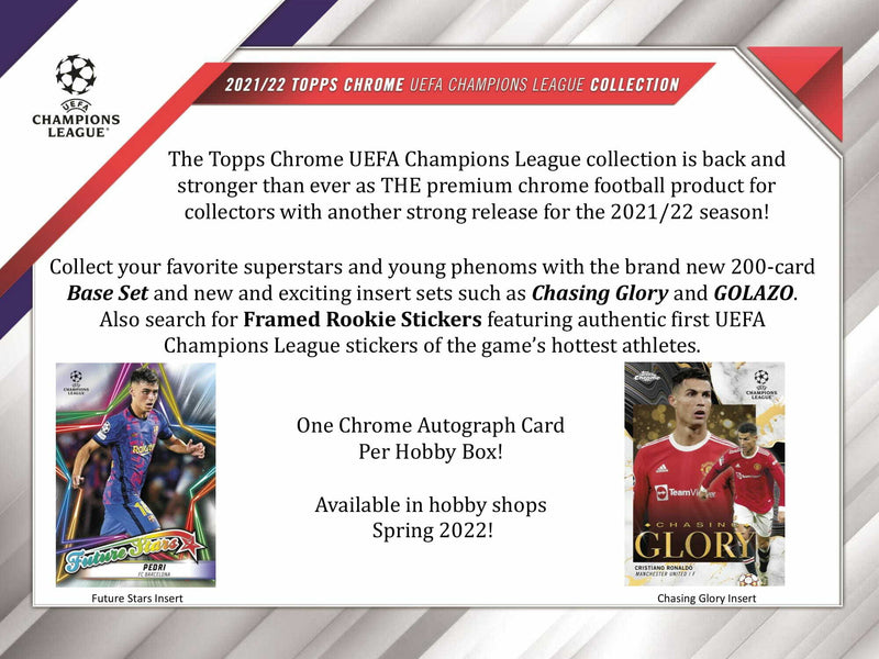 2021-22 Topps Chrome UEFA Champions League Hobby Box