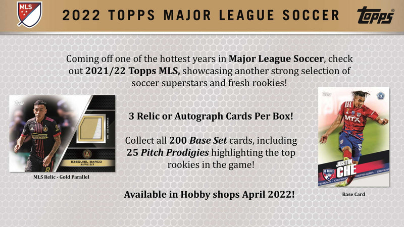 2022 MLS Topps Hobby Soccer Box