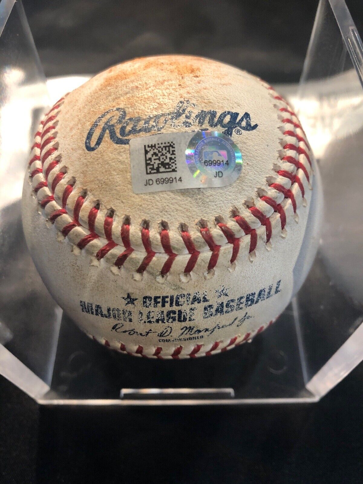 Austin Meadows MLB Game Used Single Baseball 5/29/19 Career Hit #101 Tampa Rays