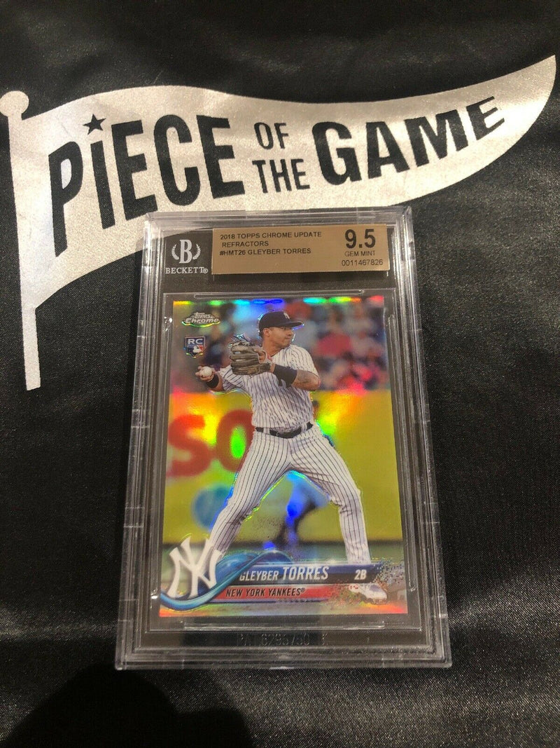 2018 Topps Chrome Update Gleyber Torres Refractor Rookie BGS 9.5 GEM Mint