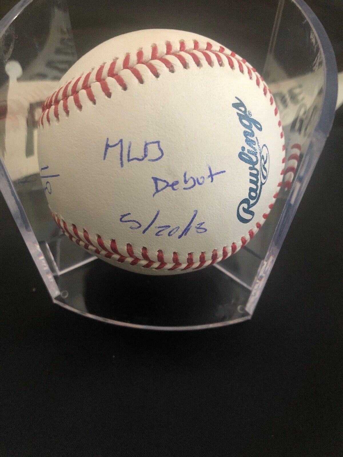 Juan Soto Autographed MLB Baseball Sweet Spot Signed and Inscribed MLB Debut