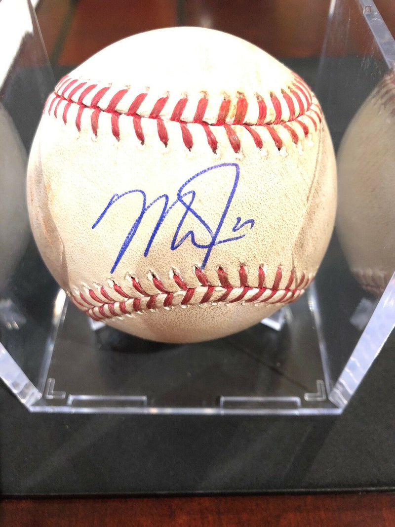 Mike Trout MLB Game Used Autographed Baseball MVP 7/23/2016 Angles vs Astros