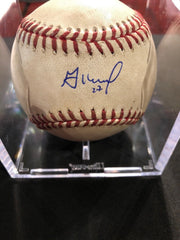 Jose Altuve MLB Game Used Autographed Baseball 9/24/14 Houston vs Texas