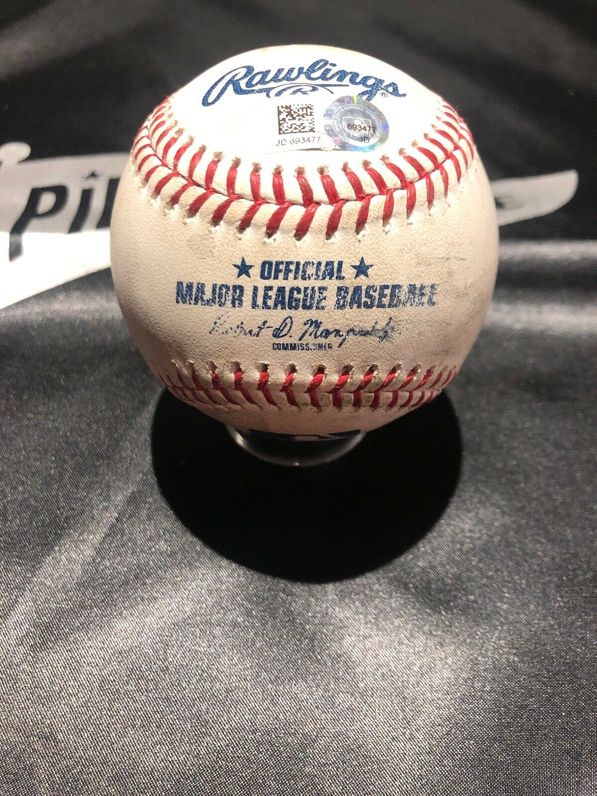 Austin Meadows MLB Game Used Double RBI Baseball 9/5/19 Career 2B #36 Rays